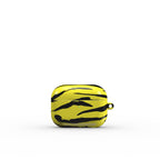 Black in Yellow Tiger Apple AirPods Tough Case, 3D product render
