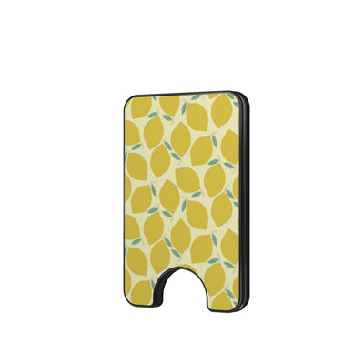 Yellow Lemon Abstract Magnetic Wallet