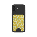 Yellow Lemon Abstract Magnetic Wallet — angled view