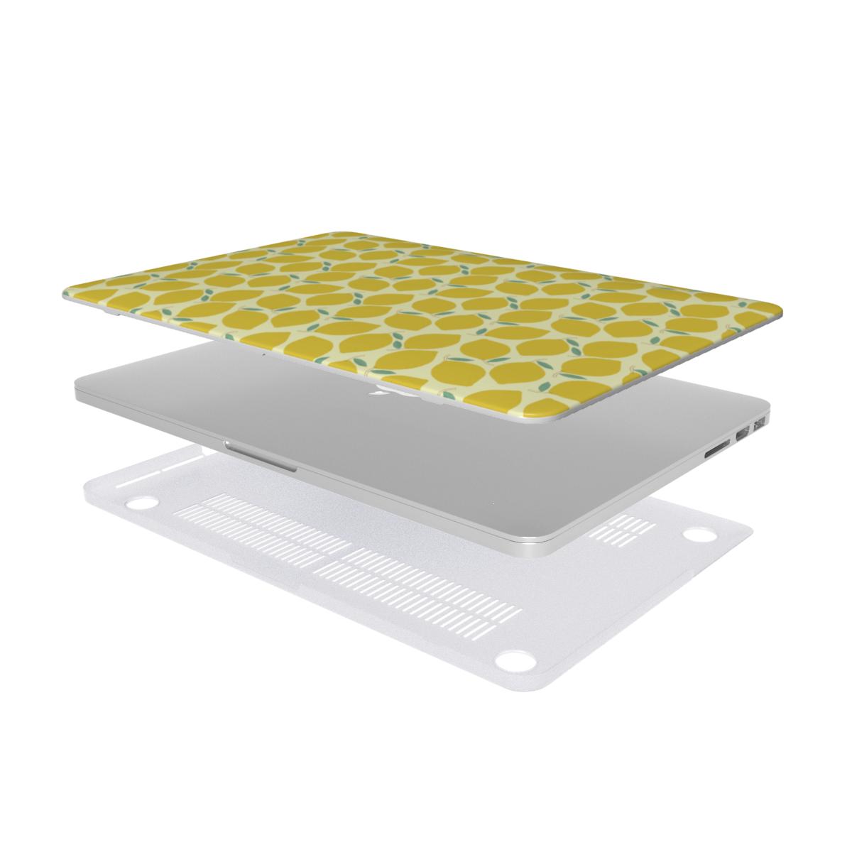 Yellow Lemon Abstract MacBook Case — layers separated
