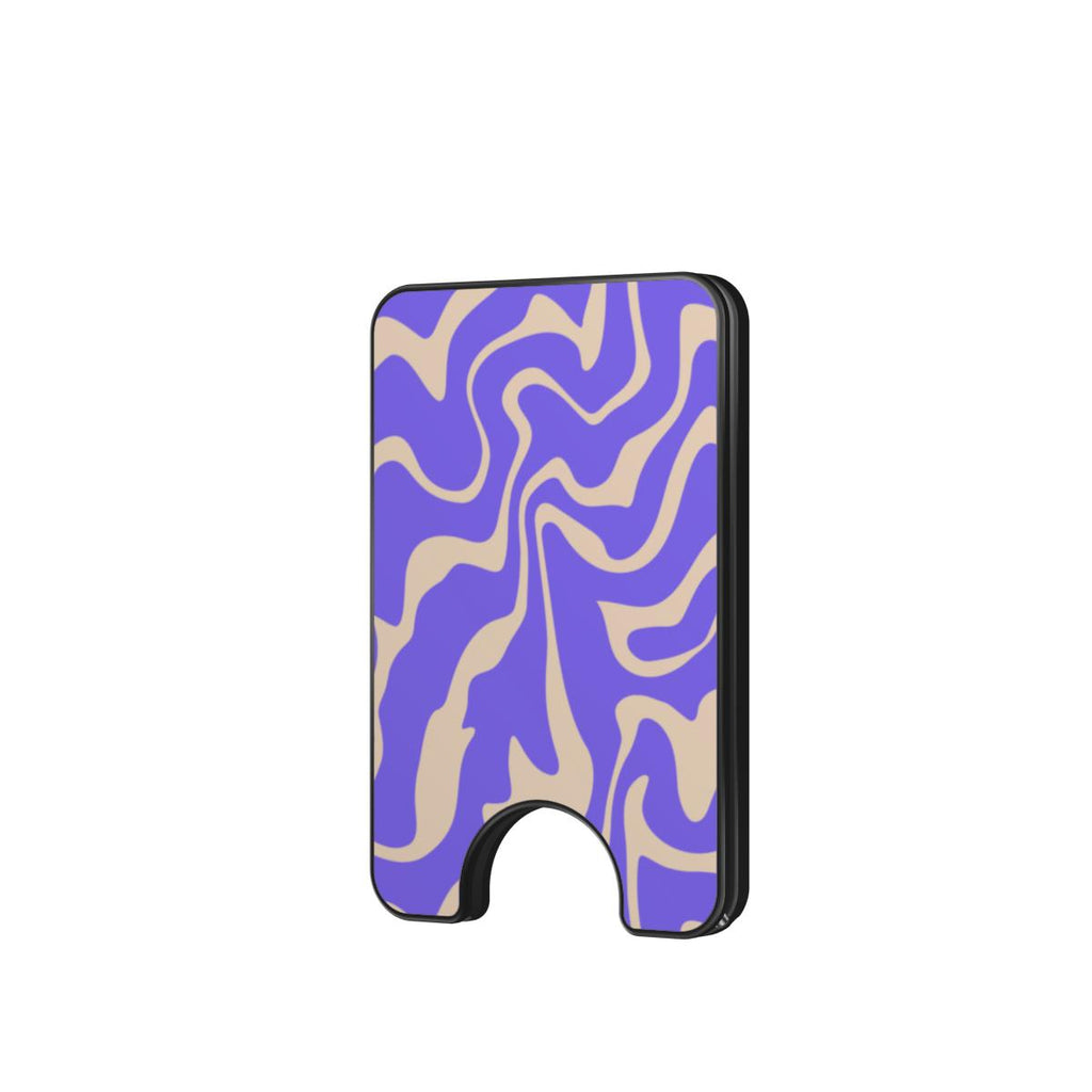 Purple Abstract Wave Magnetic Wallet