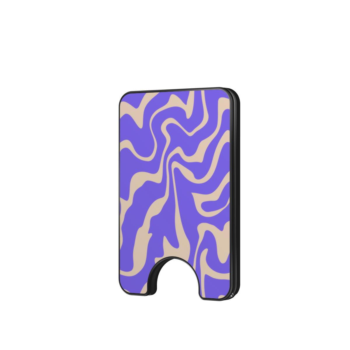 Purple Abstract Wave Magnetic Wallet