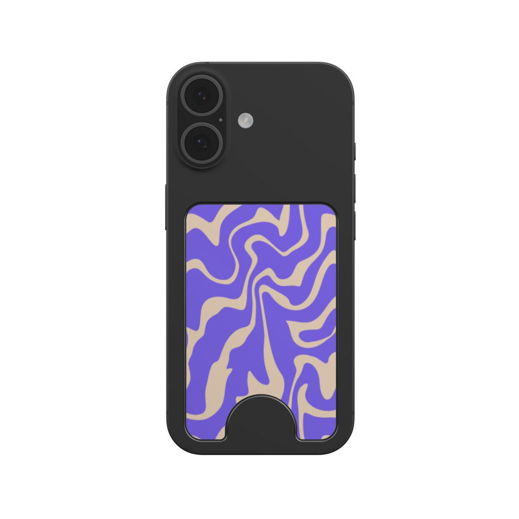 Purple Abstract Wave Magnetic Wallet