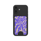 Purple Abstract Wave Magnetic Wallet