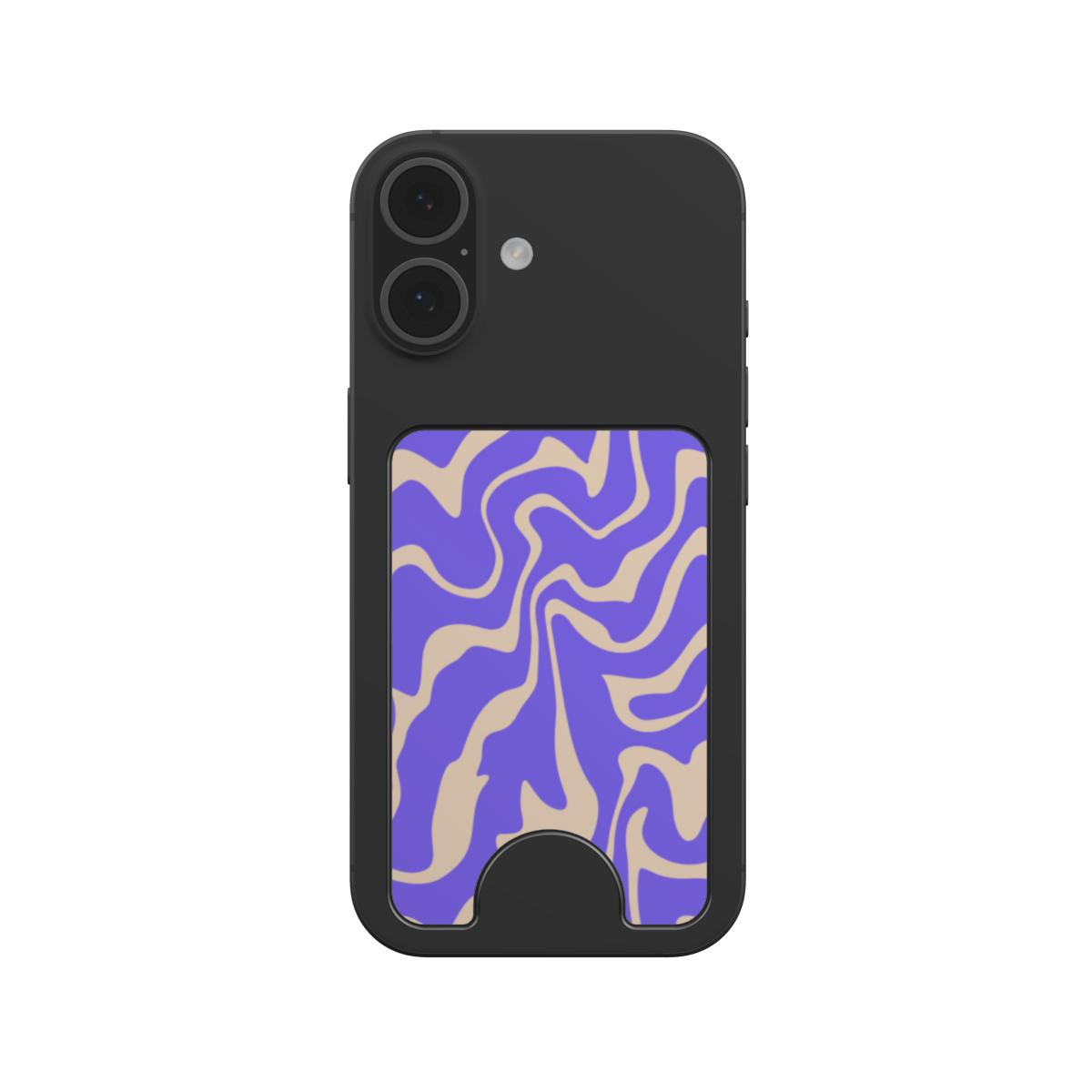 Purple Abstract Wave Magnetic Wallet