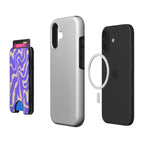 Purple Abstract Wave Magnetic Wallet