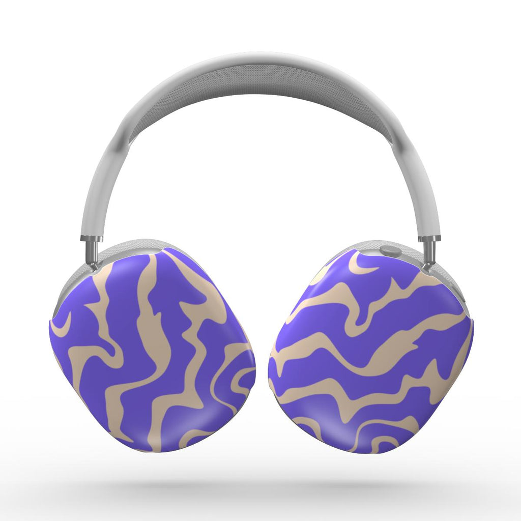 Purple Abstract Wave Apple AirPods Max Tough Case
