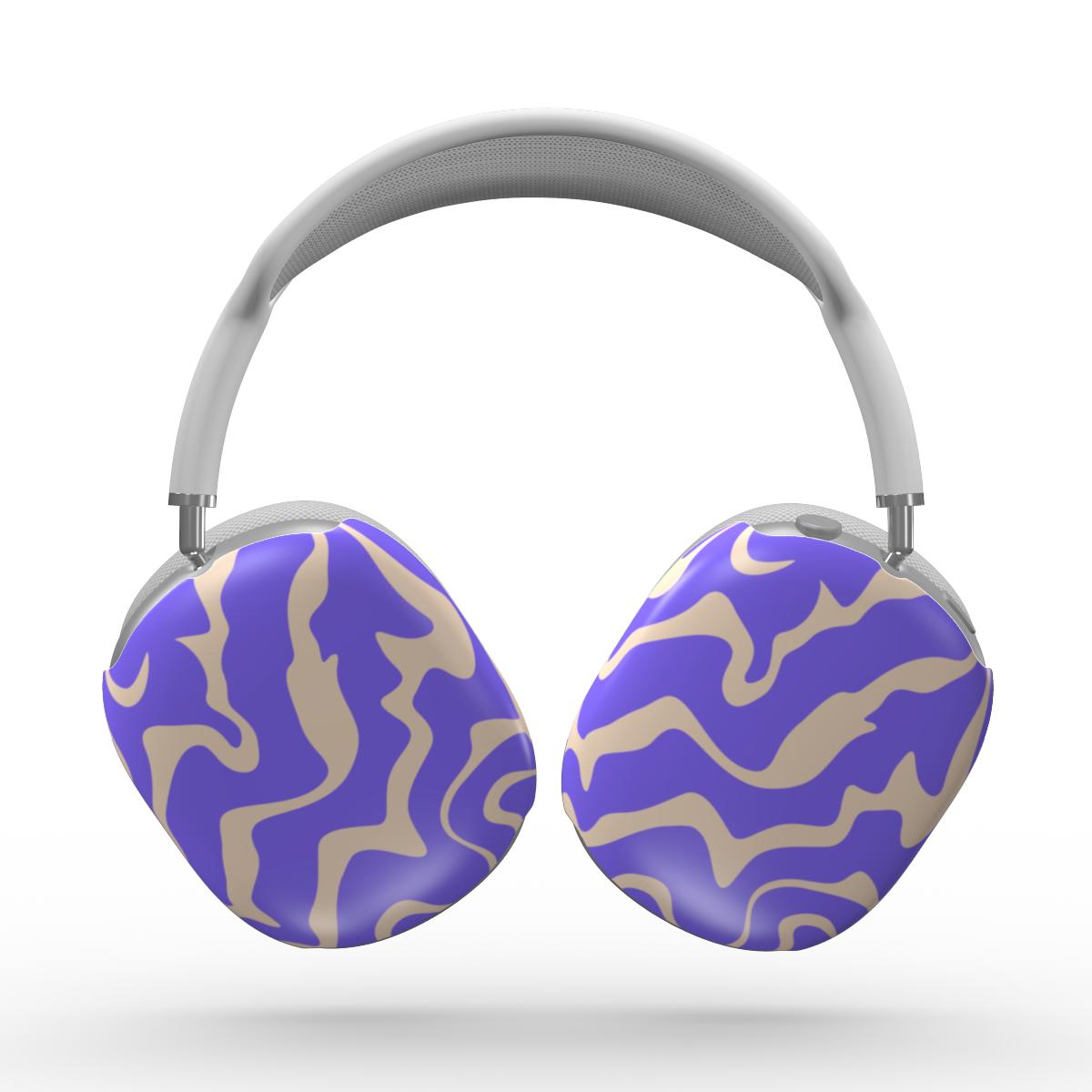 Purple Abstract Wave Apple AirPods Max Tough Case