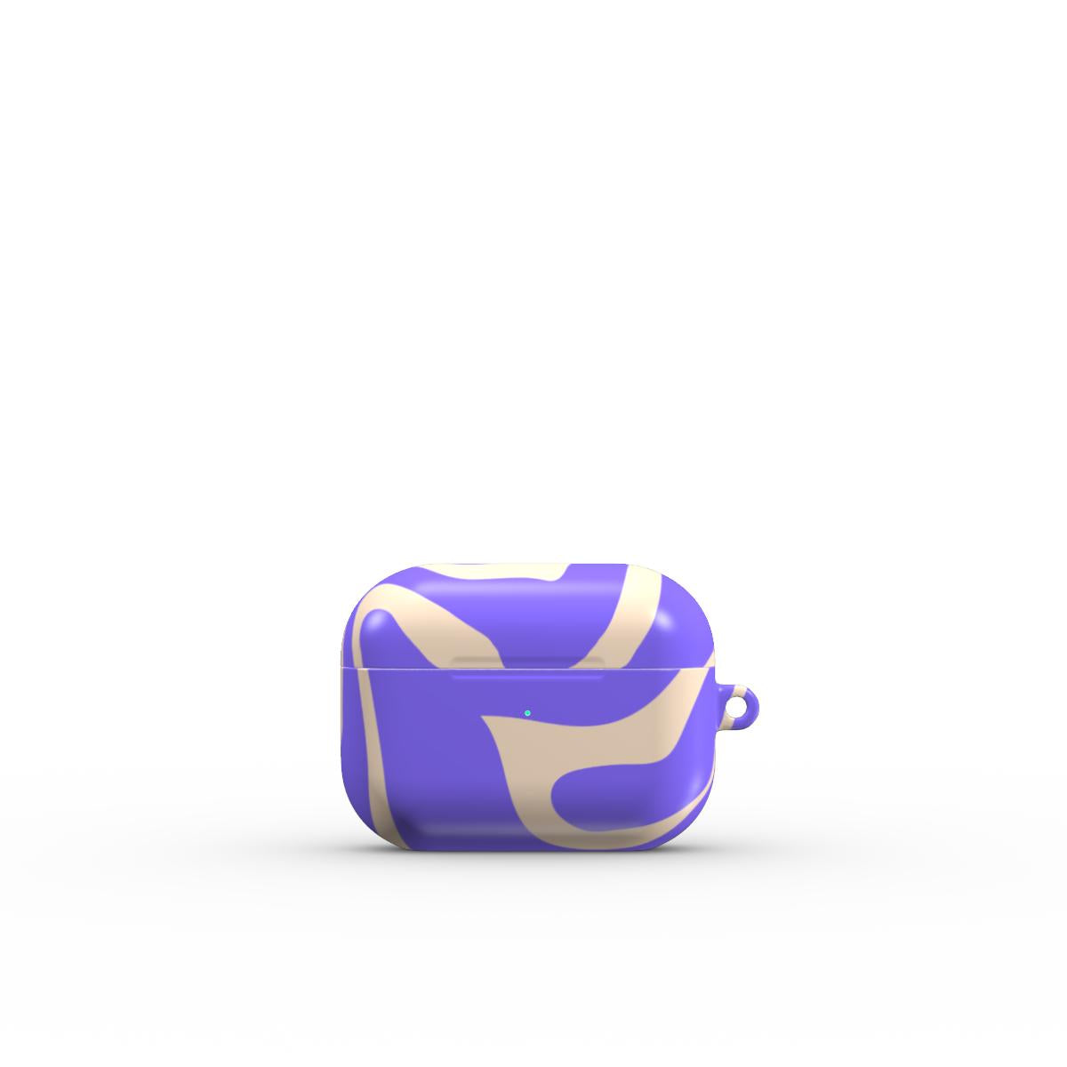 Purple Abstract Wave Apple AirPods Tough Case