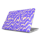 Purple Abstract Wave MacBook Case