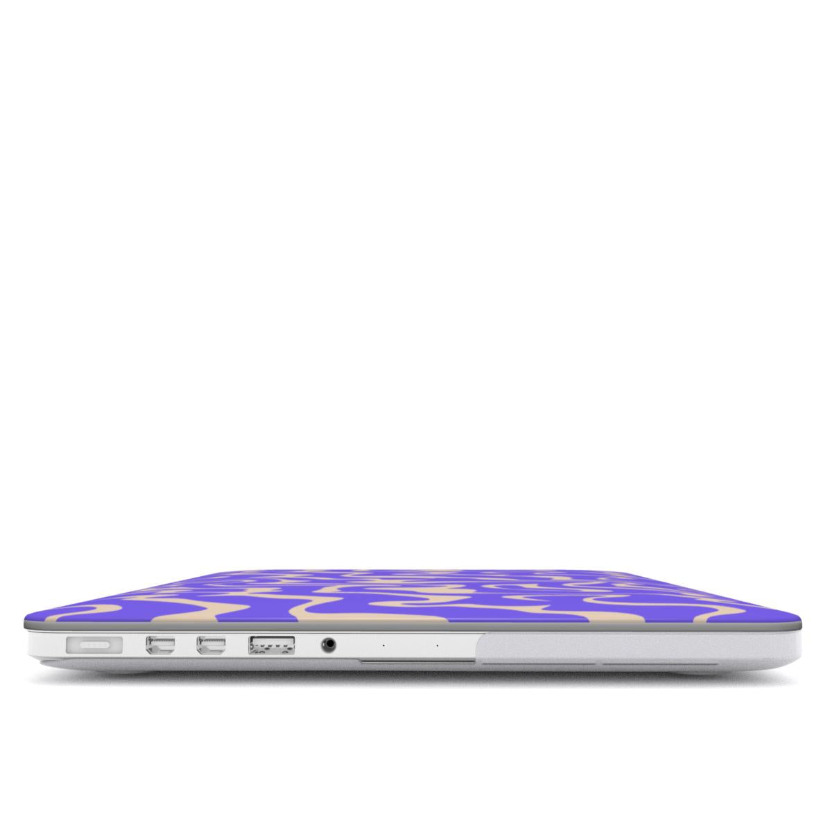 Purple Abstract Wave MacBook Case