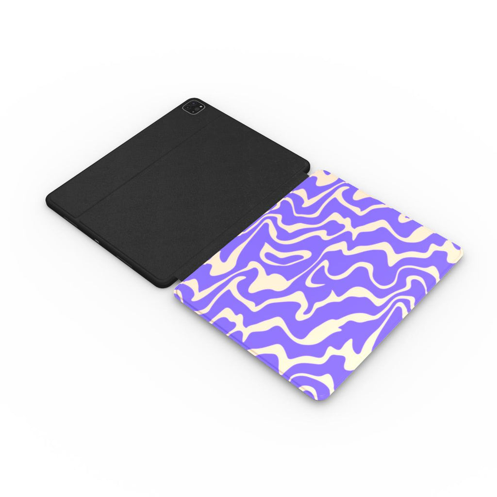 Purple Abstract Wave Apple iPad Case