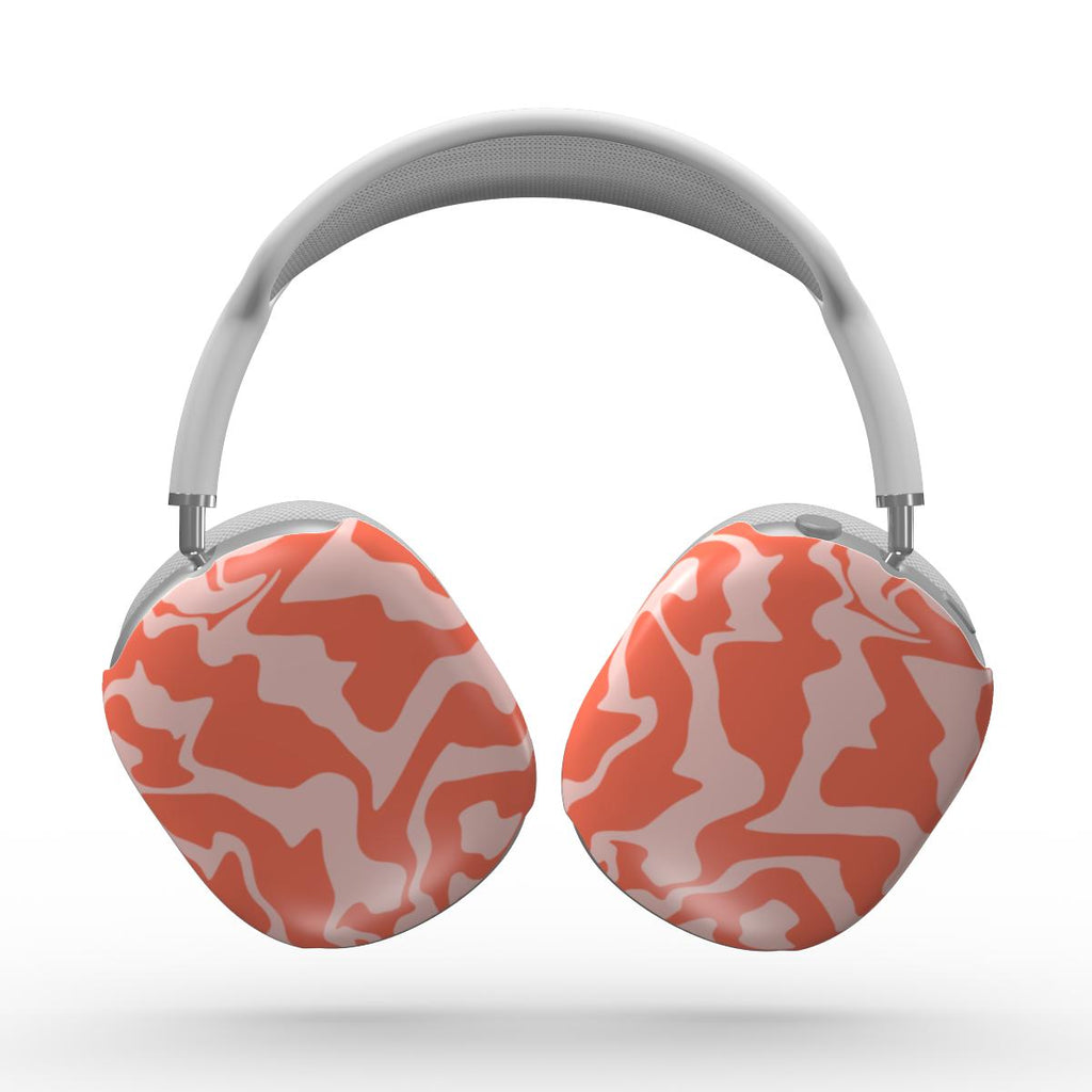 Orange Abstract Wave Apple AirPods Max Tough Case