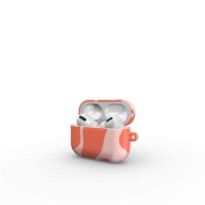Orange Abstract Wave Apple AirPods Tough Case