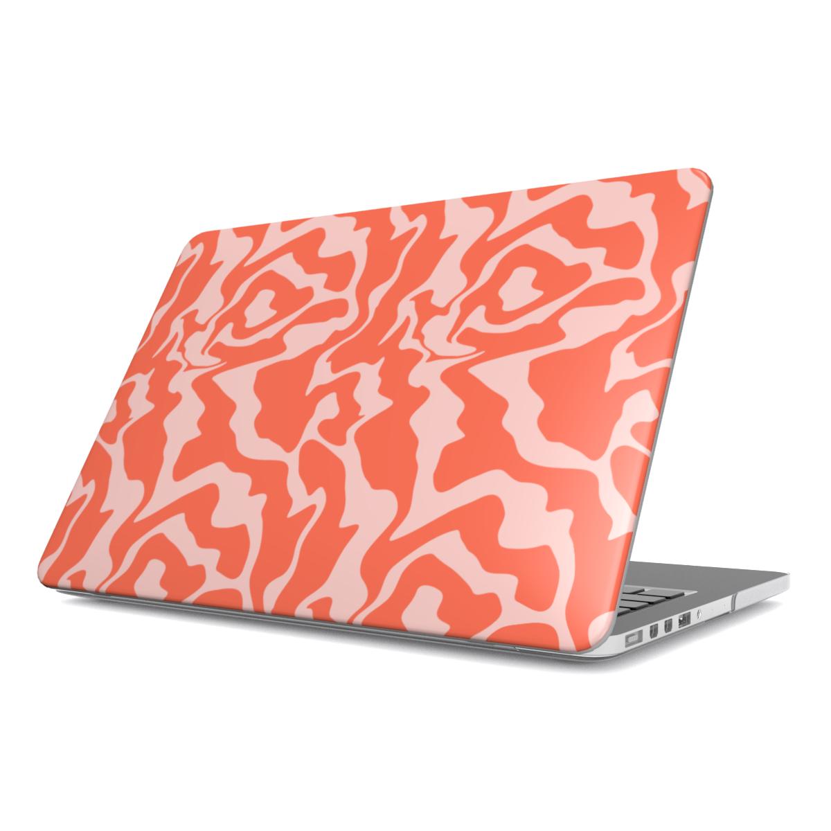 Orange Abstract Wave MacBook Case