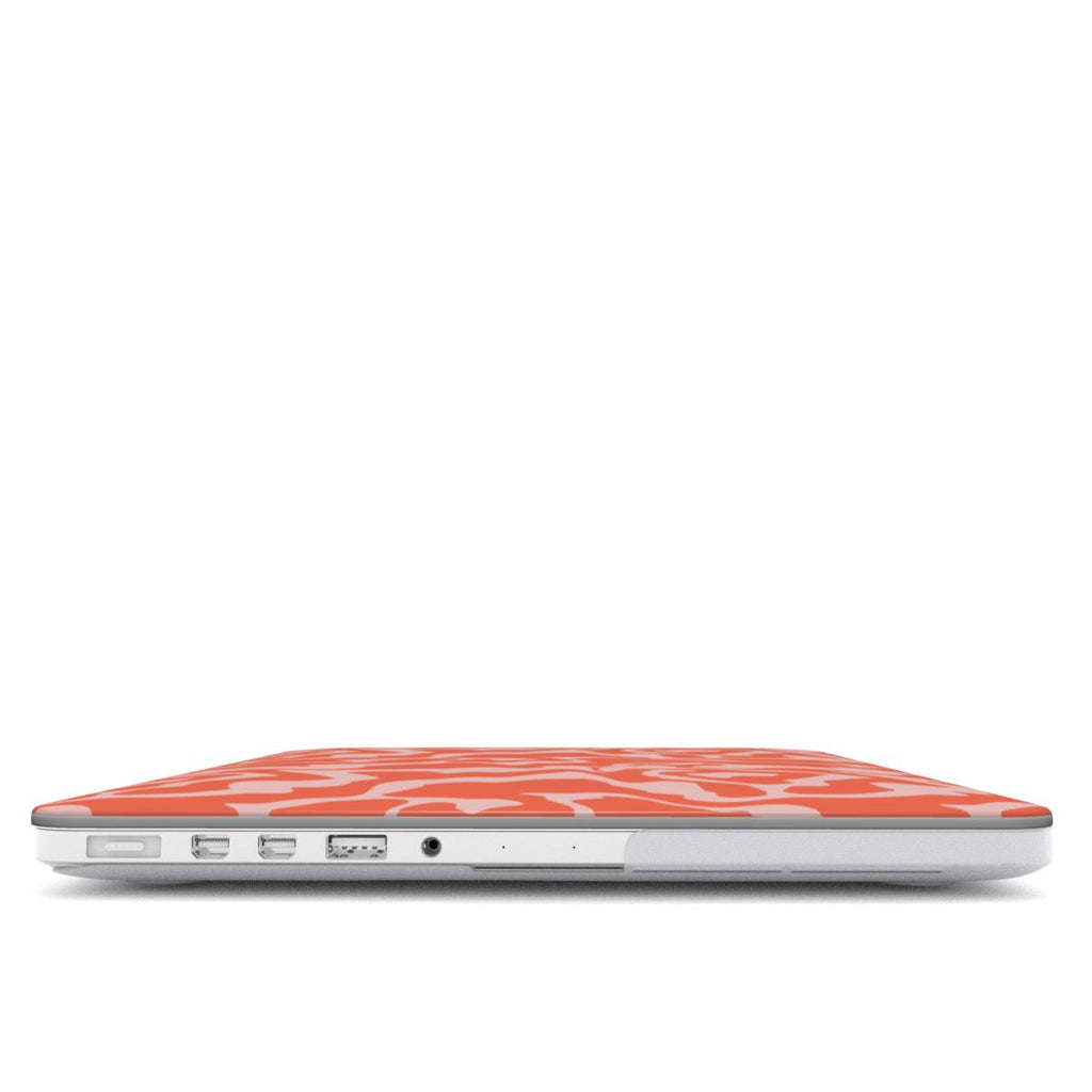 Orange Abstract Wave MacBook Case
