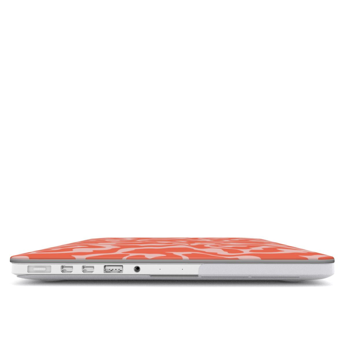Orange Abstract Wave MacBook Case