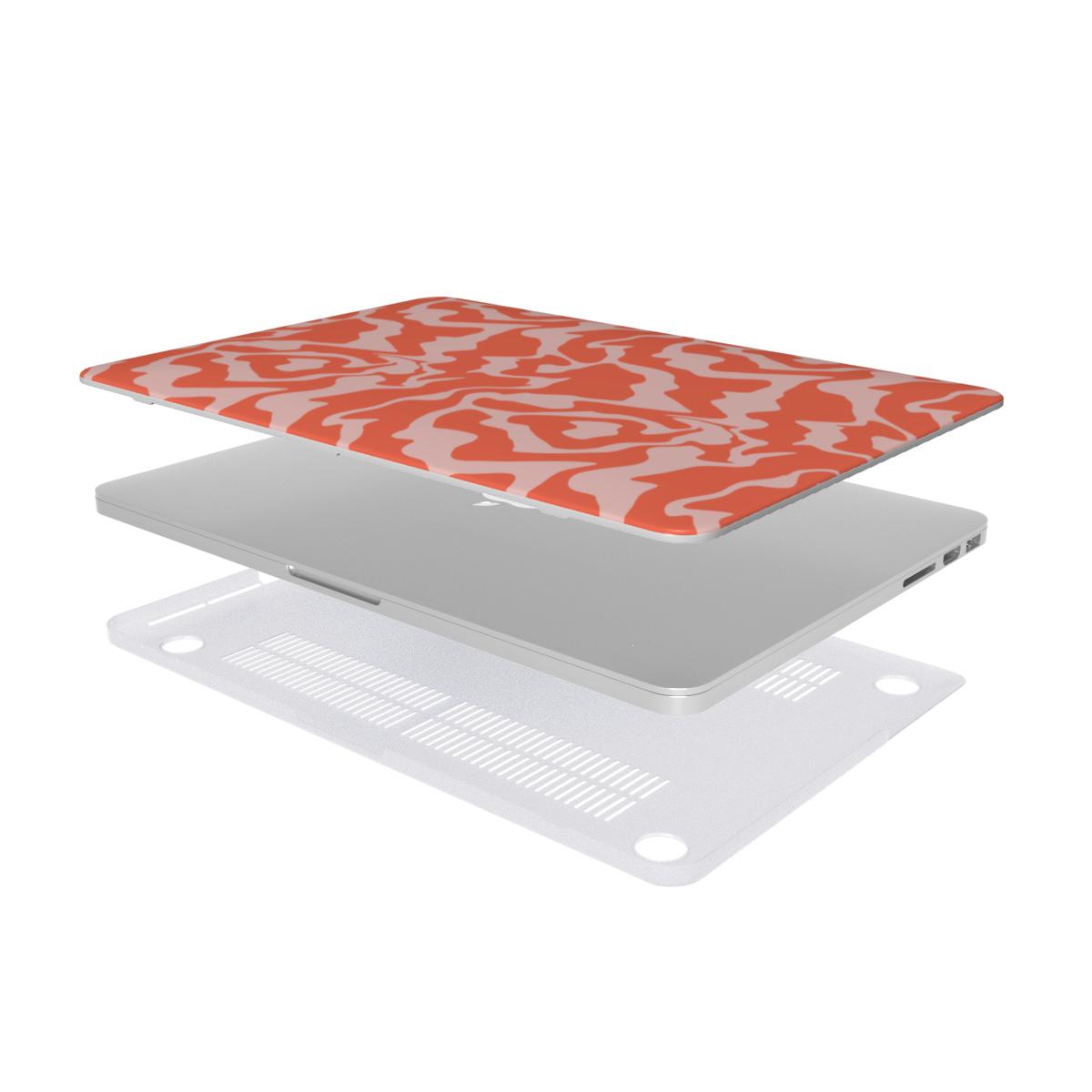 Orange Abstract Wave MacBook Case
