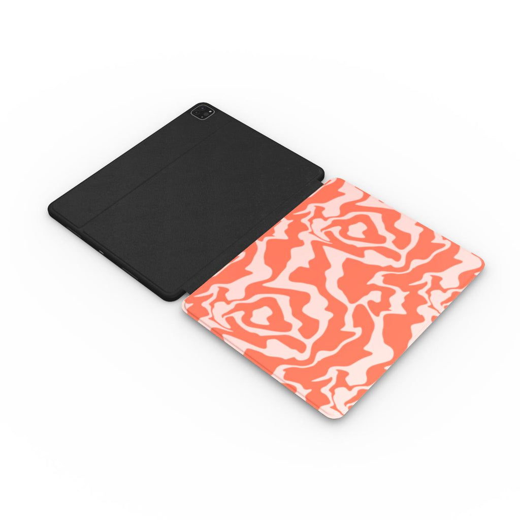 Orange Abstract Wave Apple iPad Case