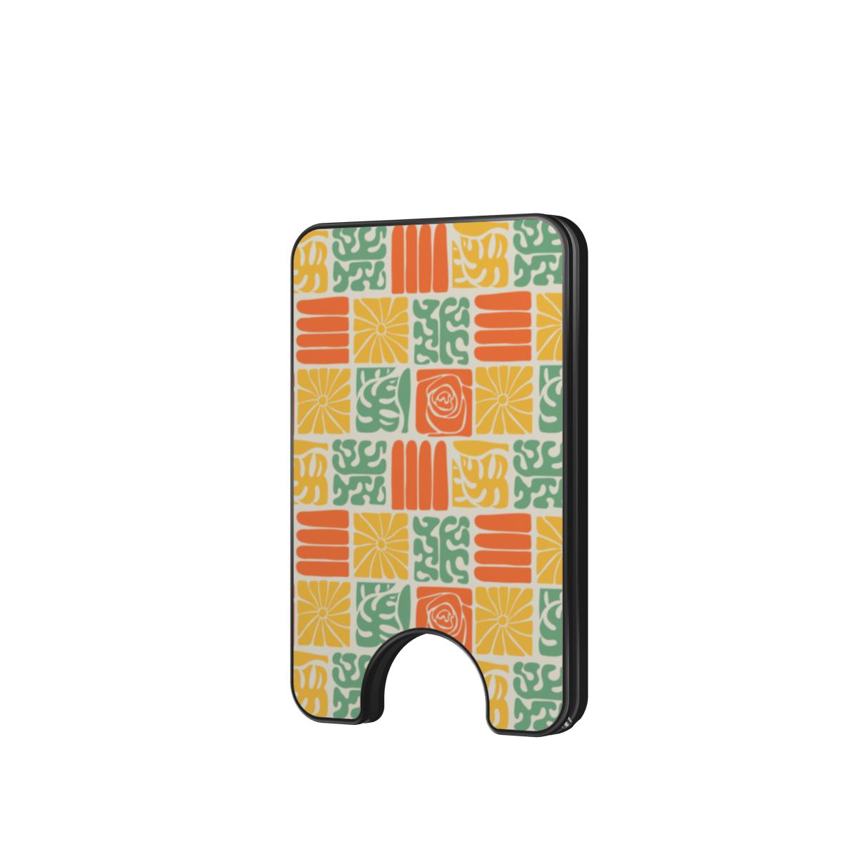 Tropical Abstract Tile Magnetic Wallet