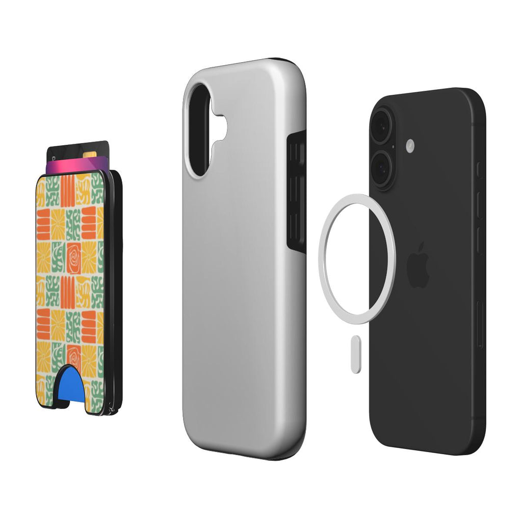 Tropical Abstract Tile Magnetic Wallet