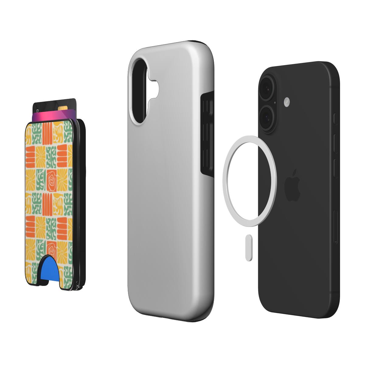 Tropical Abstract Tile Magnetic Wallet