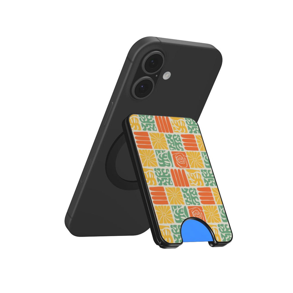 Tropical Abstract Tile Magnetic Wallet