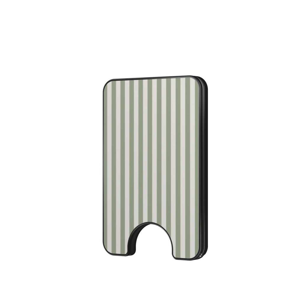 Sage Stripes Magnetic Wallet