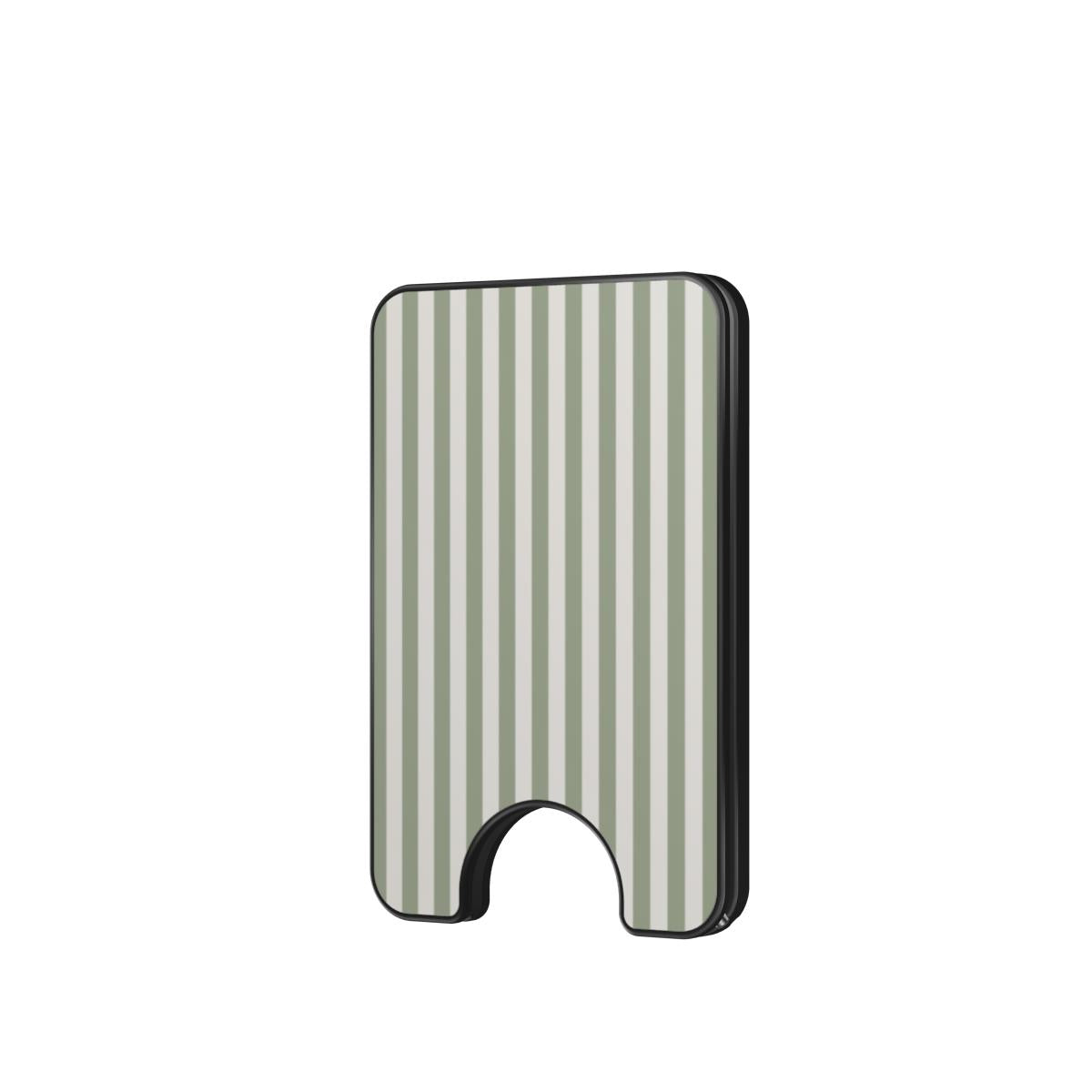 Sage Stripes Magnetic Wallet