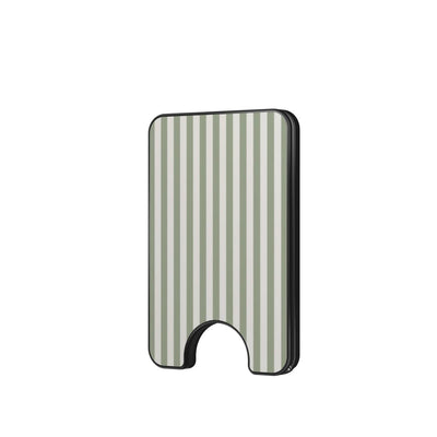 Sage Stripes Magnetic Wallet