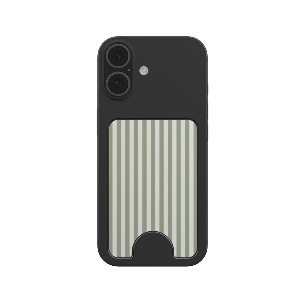 Sage Stripes Magnetic Wallet