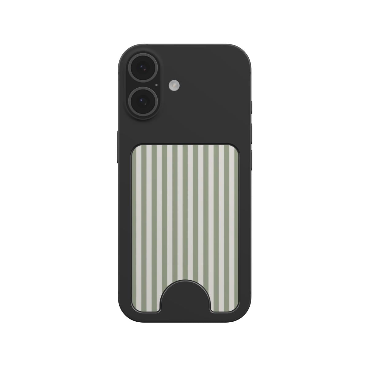 Sage Stripes Magnetic Wallet