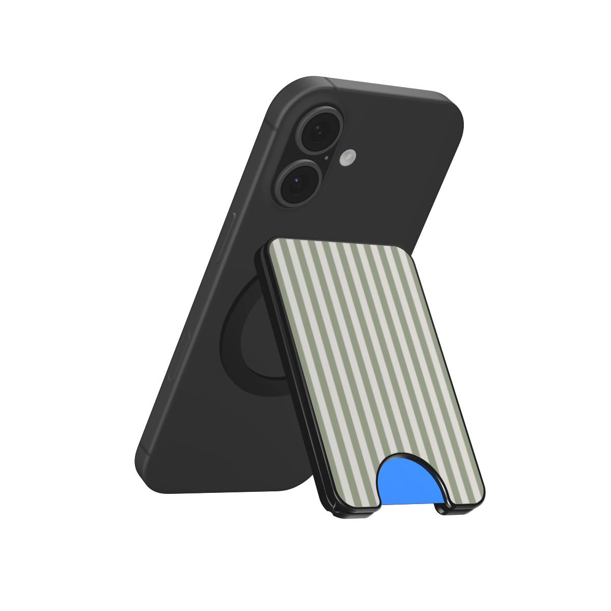Sage Stripes Magnetic Wallet