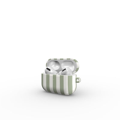 Sage Stripes Apple AirPods Tough Case