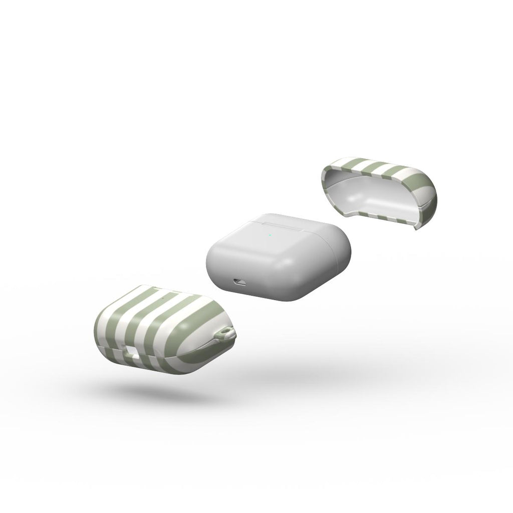 Sage Stripes Apple AirPods Tough Case
