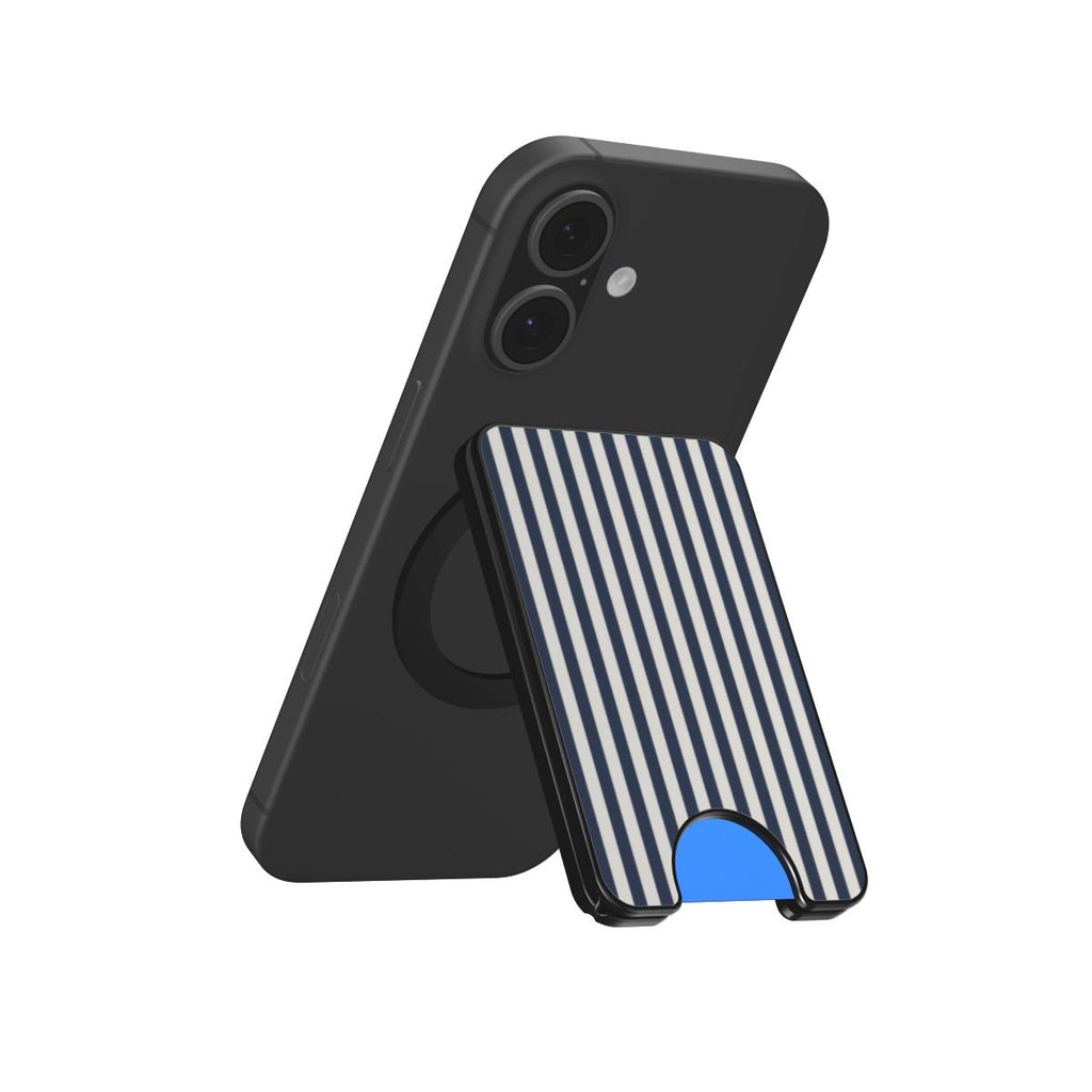 Navy Stripes (Breton) Magnetic wallet