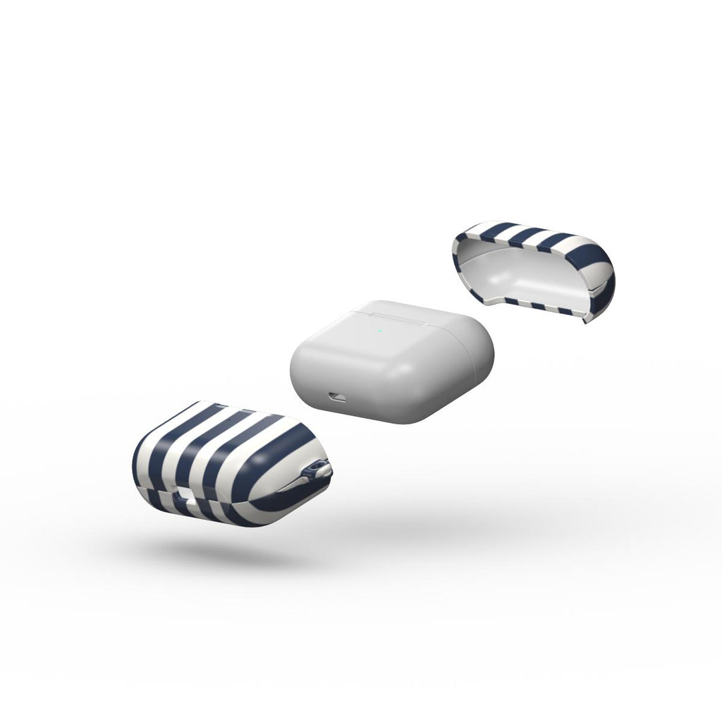 Navy Stripes (Breton) Apple AirPods Tough Case