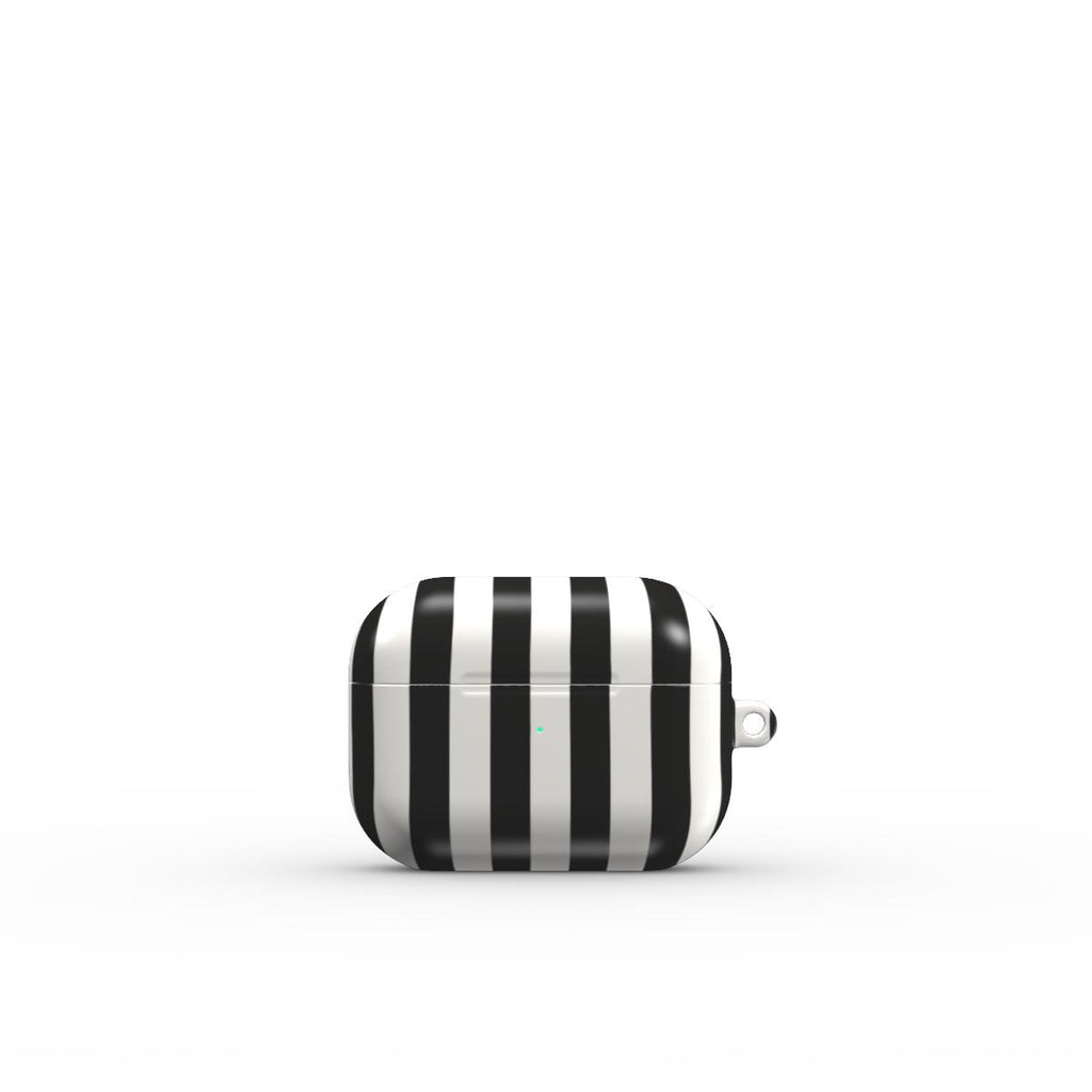 Black and White Stripes Apple AirPods Tough Case