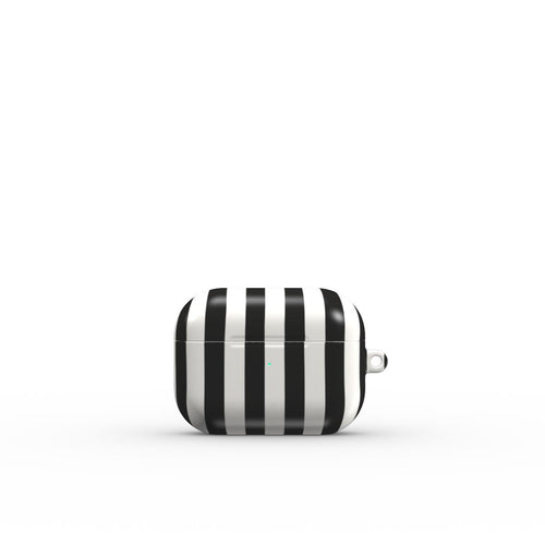 Black and White Stripes Apple AirPods Tough Case