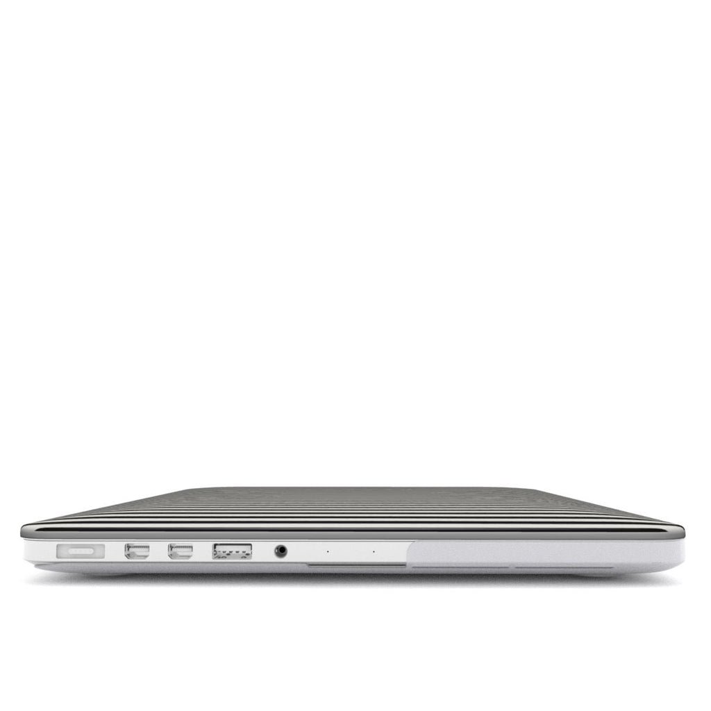 Black and White Stripes MacBook Case