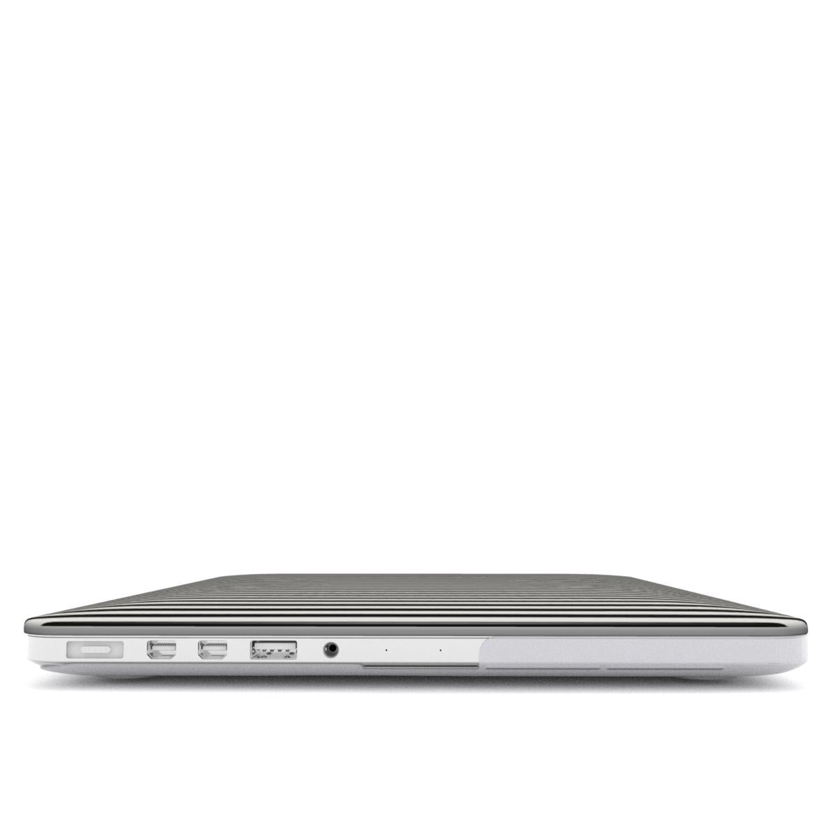 Black and White Stripes MacBook Case