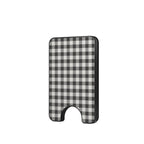 Charcoal Gingham Magnetic wallet