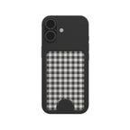 Charcoal Gingham Magnetic wallet