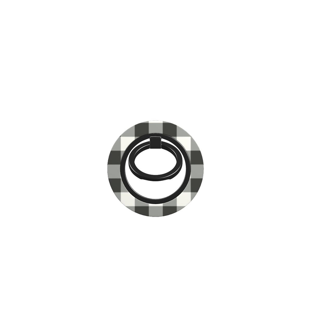 Charcoal Gingham Ring Holder