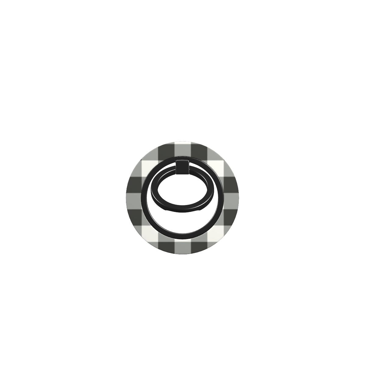 Charcoal Gingham Ring Holder