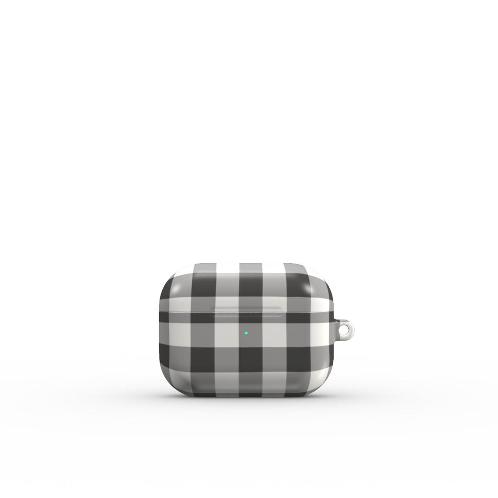 Charcoal Gingham Apple AirPods Tough Case