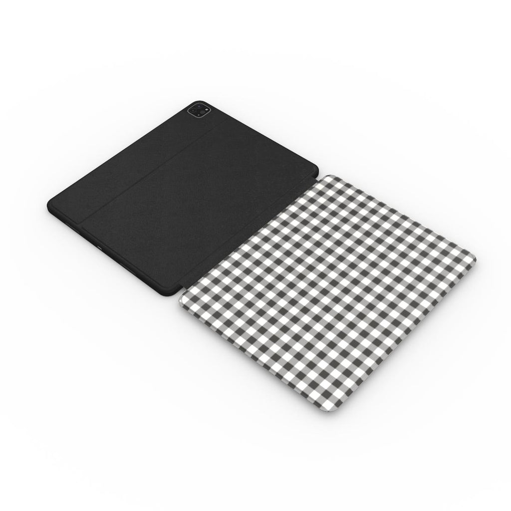 Charcoal Gingham Apple iPad Case