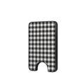 Black and White Gingham Magnetic Wallet, 3D product render