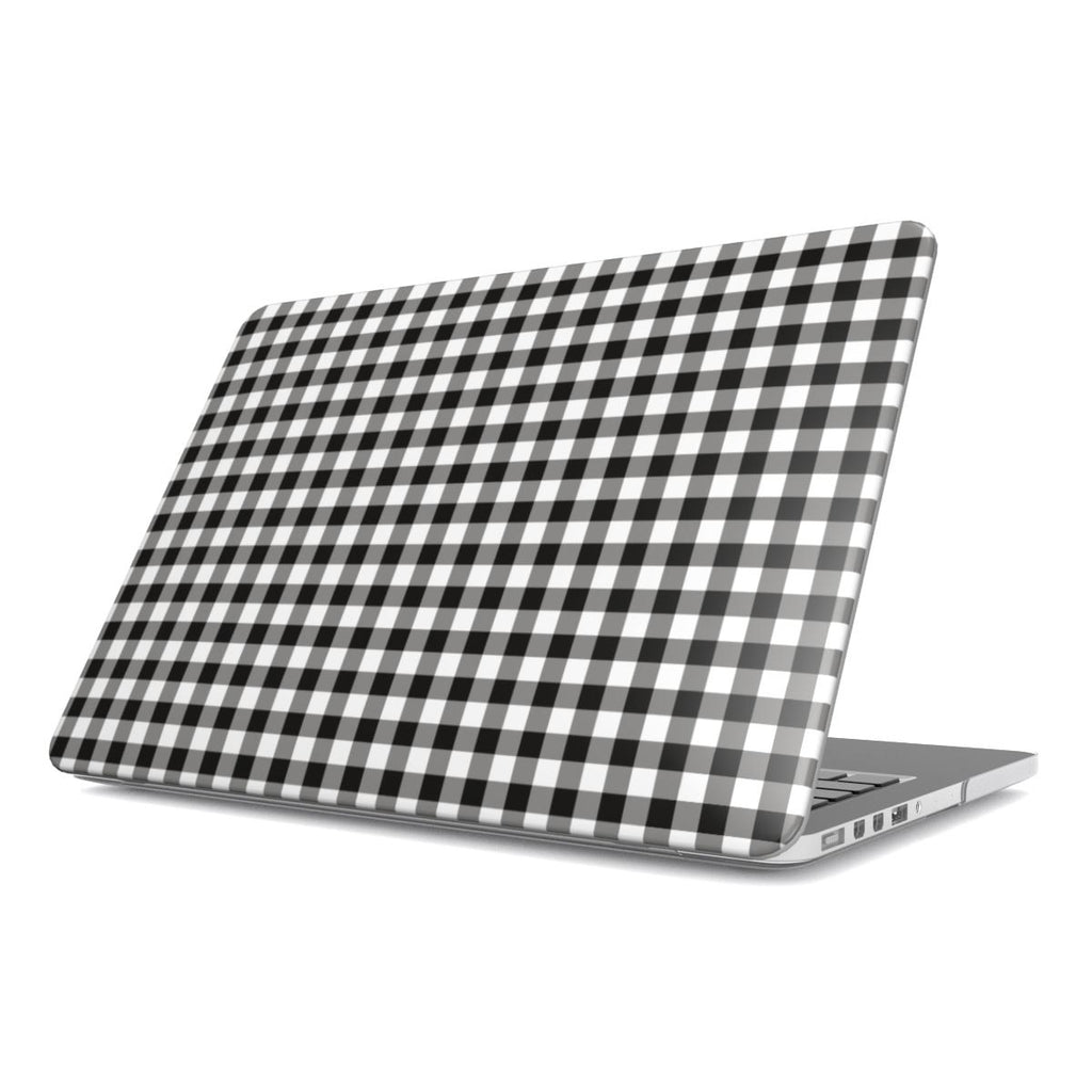 Blank and White Gingham MacBook Case