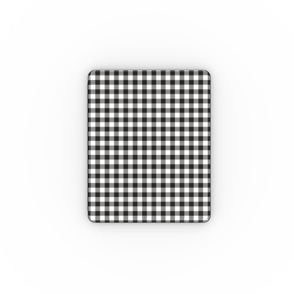 Blank and White Gingham Apple iPad Case